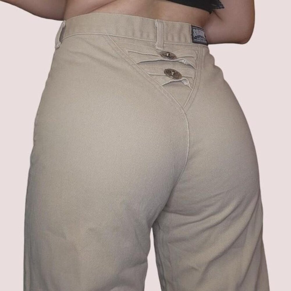 Vintage Roughrider Beige Western 90s Denim Jeans !!! - Picture 2 of 8